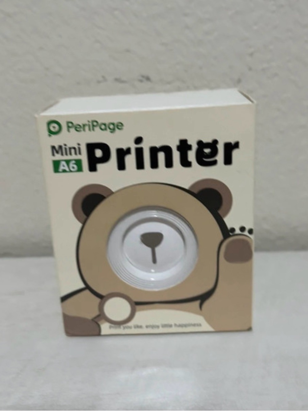 PeriPage mini printer (white) Black and white printing (With extra free paper an